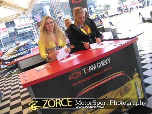 Chevy Booth @ Daytona Speedway Grounds • The "Chevy Race Girls"